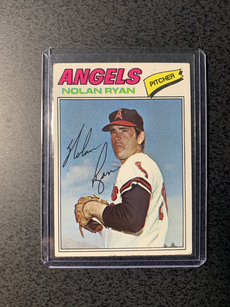 collectorfix's tweet photo. 1977 Topps Nolan Ryan # 650.
Yeah, I wrote that on the back of this card way back when. Either as a flash card, or for a game of sorts maybe. Can’t recall exactly. Still in PC.
#baseballcards #newbiefail #nolanryan #topps @Topps #thehobby @LarELegnd @OldTownCards @WatchTheBreaks https://t.co/ls9sz8sOr7