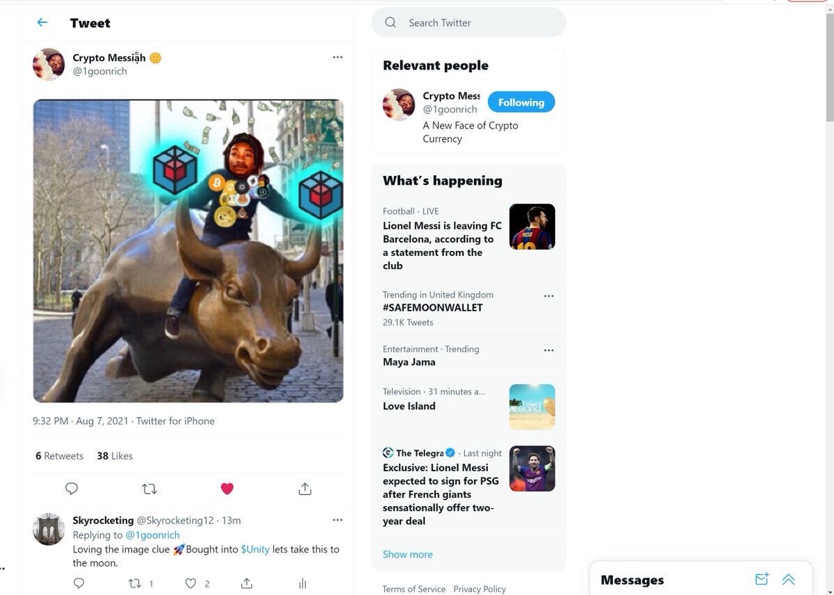 UnityFundHQ's tweet image. What is Crypto Messiah holding?

Answer: 2 big hands full of $Unity

What are you waiting for?

dextools.io/app/pancakeswa…

@CryptoNadine
@CryptoPandaPro
@DaCryptoMonkey
@DaSheriffCrypto
@Defi_Shiller1
@DjPrestigeUk
@FabriLemus7
@Fismaeel08
@FlameCryptos
@florsbeny
@GemHubCrypto