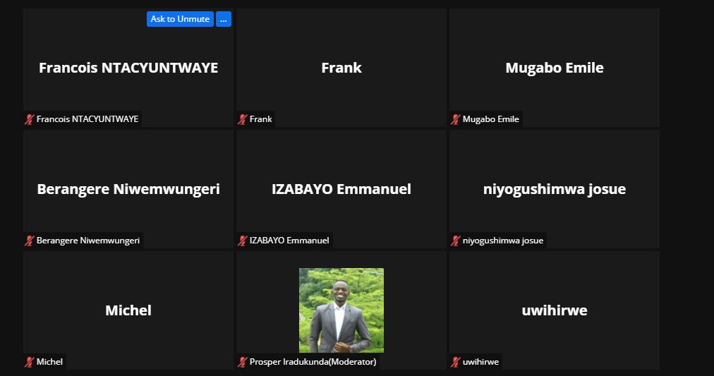 Thanks to our guest speakers Madam Marie Letitia Busokeye (CBD Focal point), Mr. Albert Schenk (IUCN Program manager), Prisca DAKA (GYBN Steering committee) and our Guest of Honor Hon Minister Dr. Jeanne d’Arc Mujawamariya.