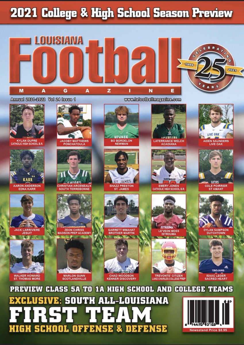 Chrisrcno_7's tweet photo. Extremely excited for the opportunity to represent my school and my community on the cover of LA Football Magazine ‼️ #ggOD 🐊 https://t.co/DaoYw8nzEF