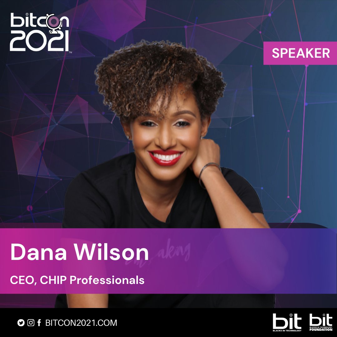 bitcon2021's tweet photo. CONFIRMED: Dana Wilson⁠
⁠BITCON Oct. 13-15: https://t.co/axGmTJ25AU⁠
⁠
@DanaDisrupts is the Founder &amp; CEO of CHIP (Changing How Individuals Prosper) a  marketplace that makes it easy to find Black and Latinx financial pros.⁠

#BlackTechTwitter #BITCON2021
⁠ https://t.co/Jrbj6P3tT4