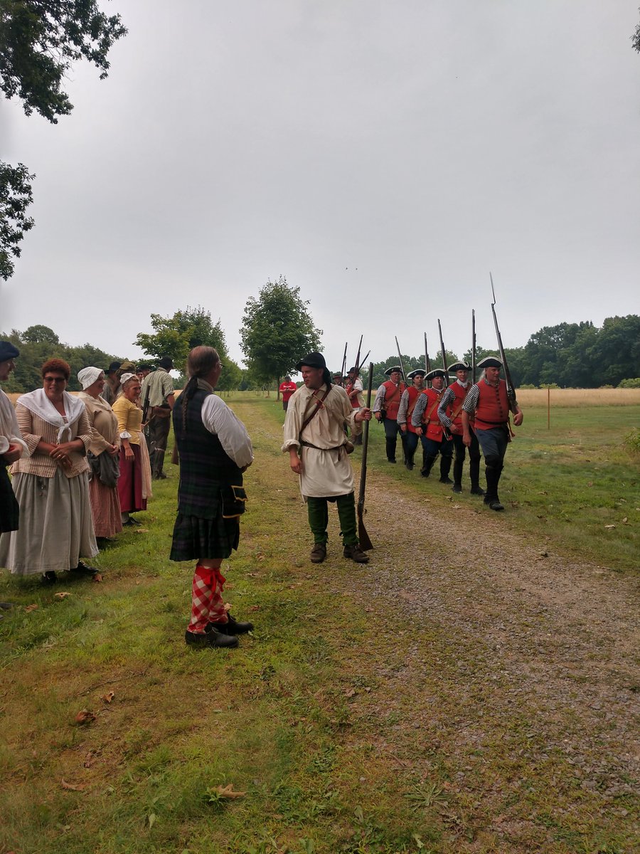BushyRun1763's tweet photo. He made it!! Fantastic!! @TRbullMoose1912 made the 30 mile trek on foot from @Fortligonier58 to #BushyRun What a great sight as he made his way down from Edge Hill to the British Camp! https://t.co/wZiMoj5CXg