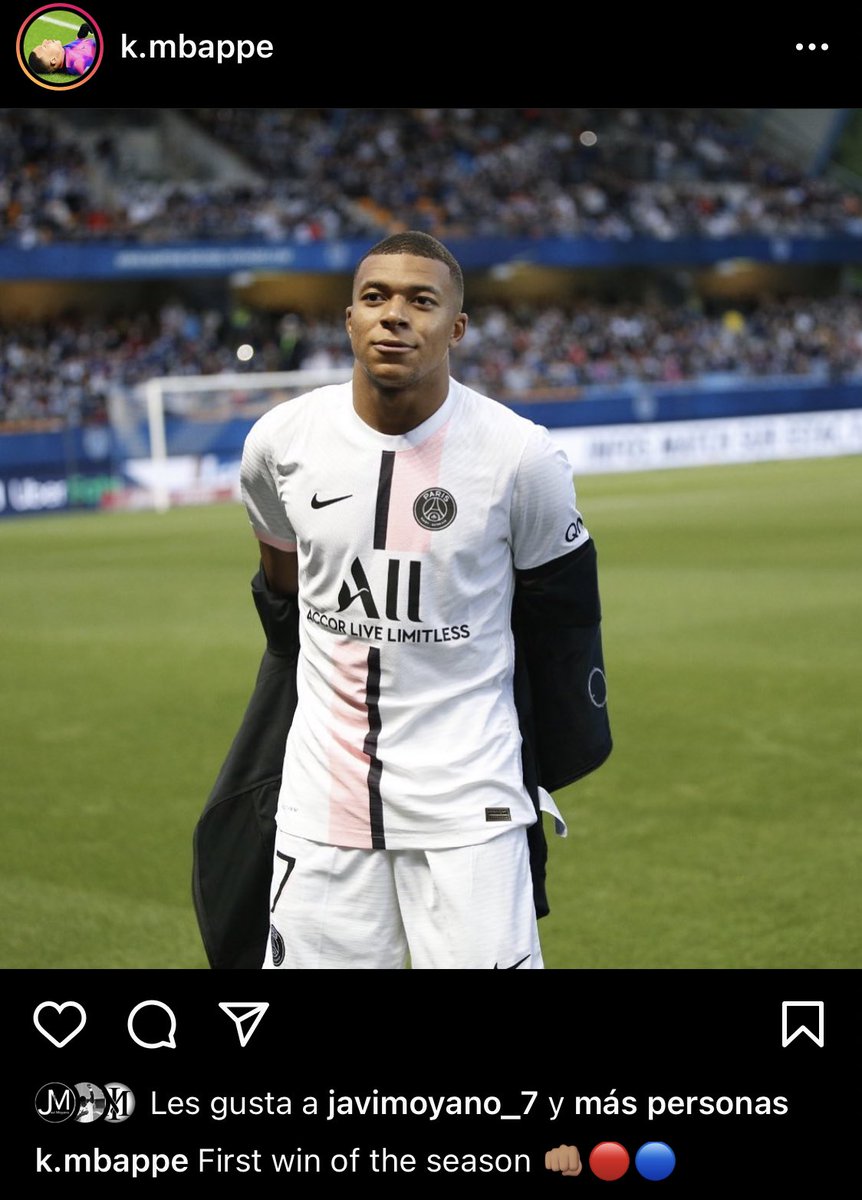 elchiringuitotv's tweet photo. 📲👀 ¡MENSAJE DE MBAPPÉ tras debutar en #Ligue1!

“Primera victoria de la temporada”. 

¿En qué equipo jugará a partir de septiembre?🤔 https://t.co/Ew1jXZqe8s