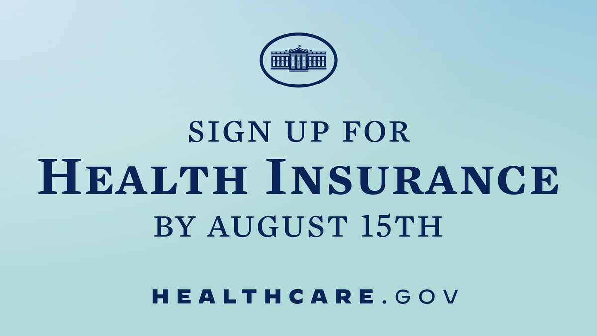 Don't miss the special enrollment deadline: Sign up for health coverage by Sunday, August 15th at HealthCare.gov.