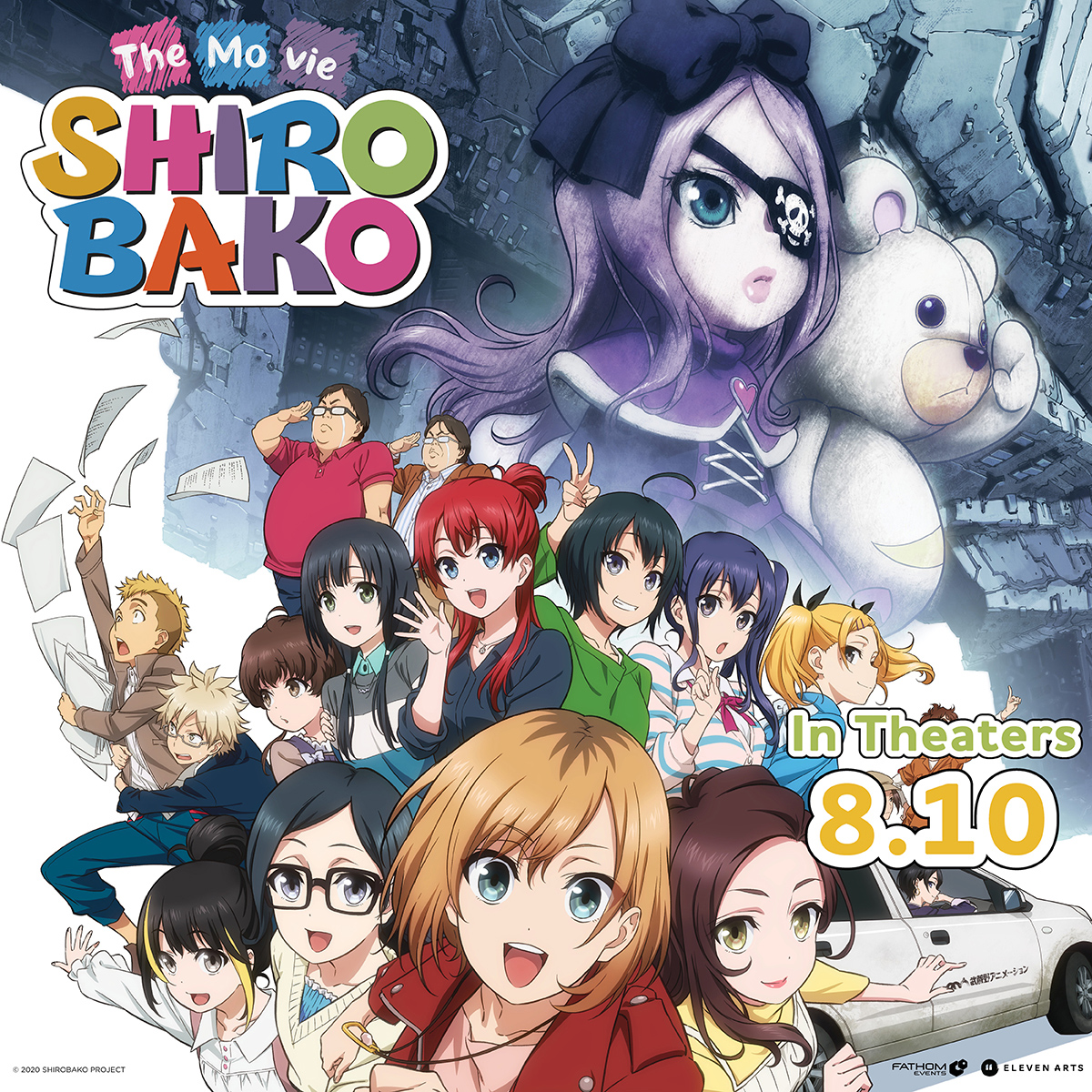 #SHIROBAKO The Movie is coming to US theaters August 10th and Canadian theaters August 16th + August 18th!  <a href="/ELEVEN_ARTS/">ELEVEN ARTS</a> 

Find tickets at your closest theater here: 🍩 bit.ly/SHIROBAKOMovie