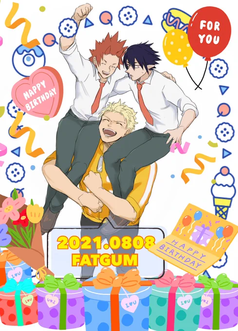 2021.0808
ファットガム誕生日おめでとう!!!!
🎉🎁🎂🎁🎊🥳🥺🥳🎉🎉

過去絵も引っ張り出して、豊満太志郎の生誕を祝います👏💐🎉

応援してるよー!これからも大阪の街を守ってね!

今日映画行くので楽しみ☺️ 