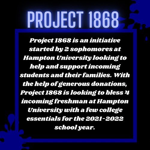 XHaleyy's tweet photo. Project 1868 is HERE at Hampton University. Please share and repost 🚨 https://t.co/JcZvYhVP85