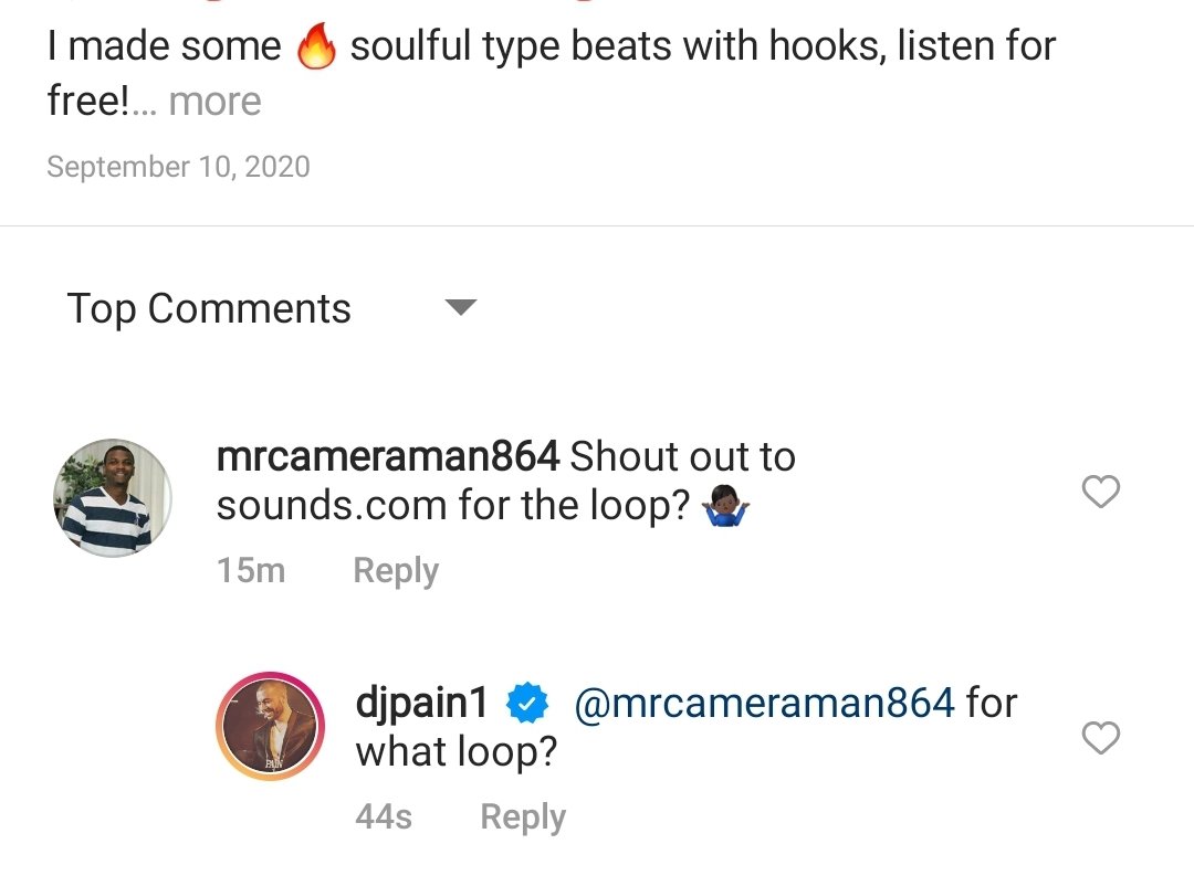 djpain1's tweet photo. Producers who try to snitch on other producers on some "I know where you got the sample from" talk are a weird breed...

Plot twist: none of my beats have loops from Sounds. https://t.co/ERmpEyHwXS