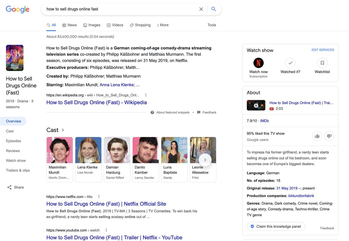 _jessicasachs's tweet image. 🤯Cypress + Vue is featured *ON A NETFLIX TV SHOW*  

It's a comedy called "How to sell drugs (fast)" and it has some of the most realistic depictions of webdev.

Season 3, Episode 1 @ 20:20 and once or twice before that.