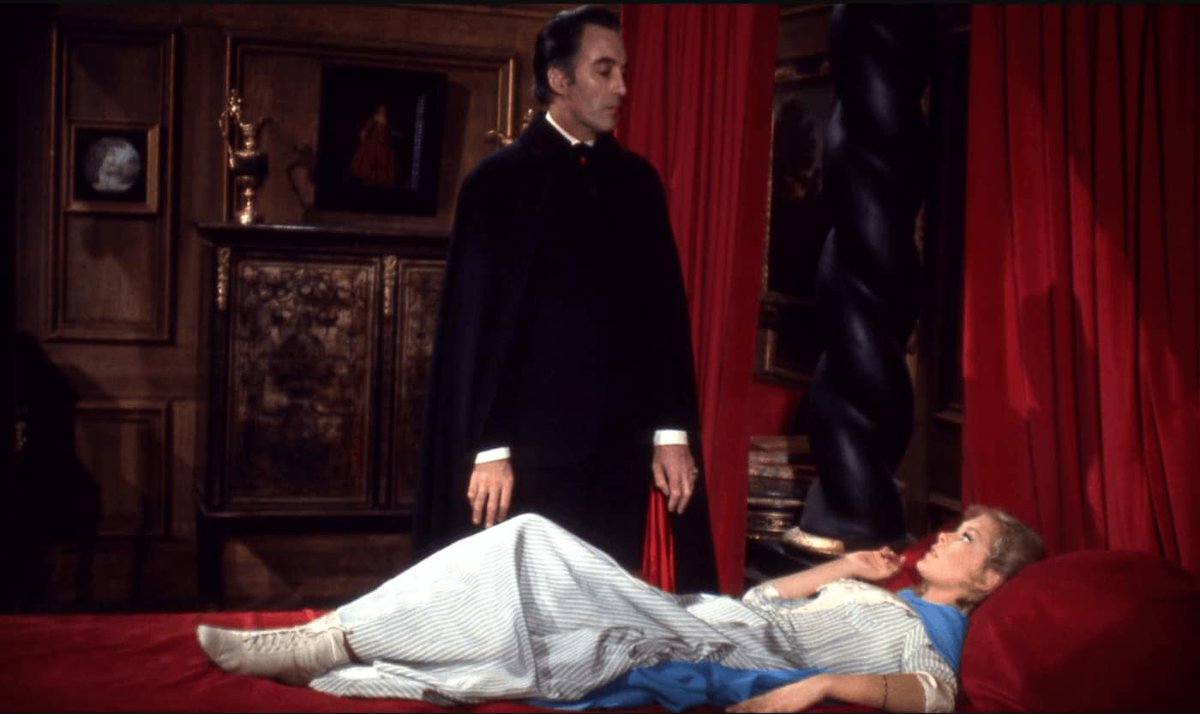 RT @HorrorHammer1: Christopher Lee is ready to attack Jenny Hanley in 'Scars of Dracula' Hammer (1970/71) https://t.co/OG6tyONqT8