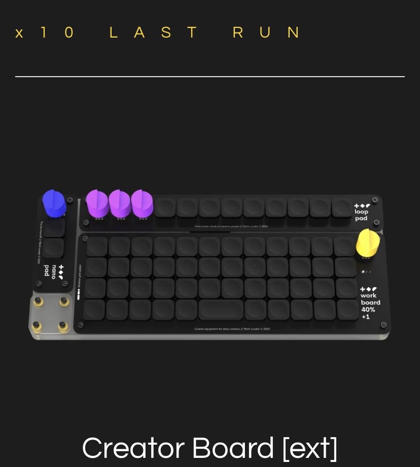 Last run for the created board has begun, check it out here shop.worklouder.cc/?ref=zyvhurceo