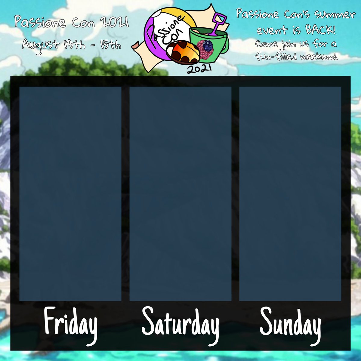 passione_con's tweet photo. For those getting in the spirit and want to cosplay with us, we have a template for you to download and use! 

We also have a cosplay photobooth filled with bgs for you to edit themselves and their friends into!  We cant wait to see what you make!

Make sure to post and tag us! https://t.co/JEgtO2Iri1