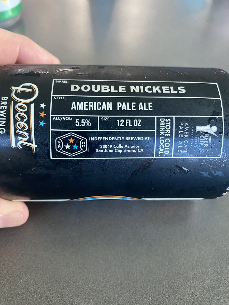 crafty_devils's tweet photo. Just got handed this beer from @ToddKen41243896
A tribute to one of my favorite all time bands minutemen. “d. Boon inspires every recipe I’ve ever brewed. Listen to the Minutemen , their band could save your life”
Double Nickels 5.5% ABV 55 IBU’s
#JamEcono @DocentBrewing https://t.co/tBru3RheyQ