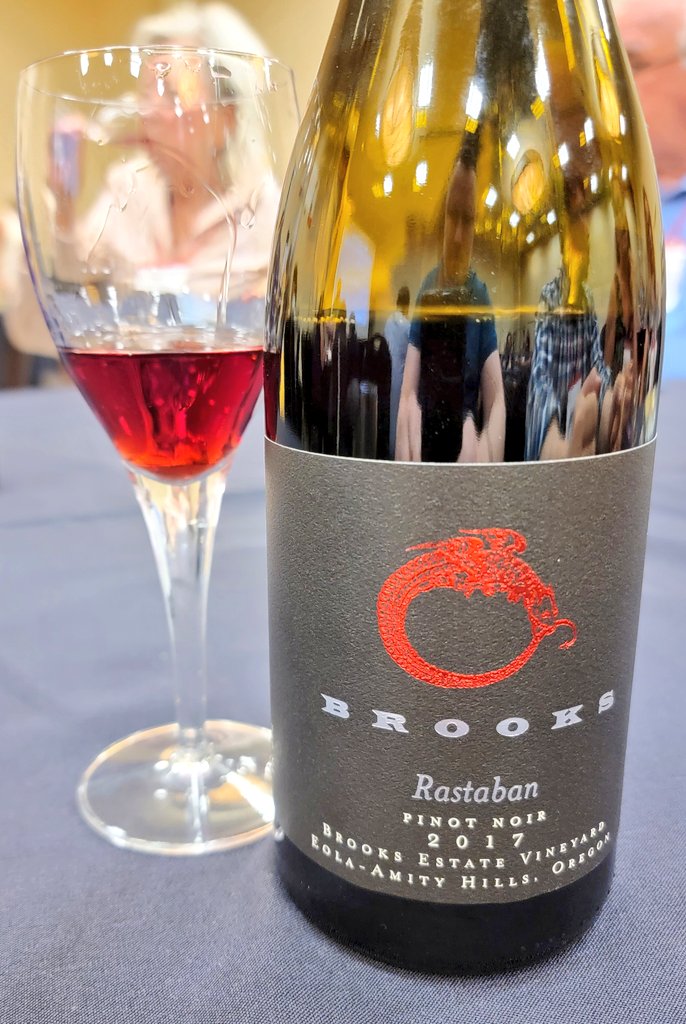 Rastaban (eye of the dragon) Pinot Noir from <a href="/brookswinery/">Brooks Wine 🍷</a> - stunning, layered with red fruit. Racy acidity and framed perfectly by oak. Oak-aged for 18 months and additional aging in bottle at least a year. This is #willamettevalley at its best. #wmc21 #oregonpinot #pinotnoir