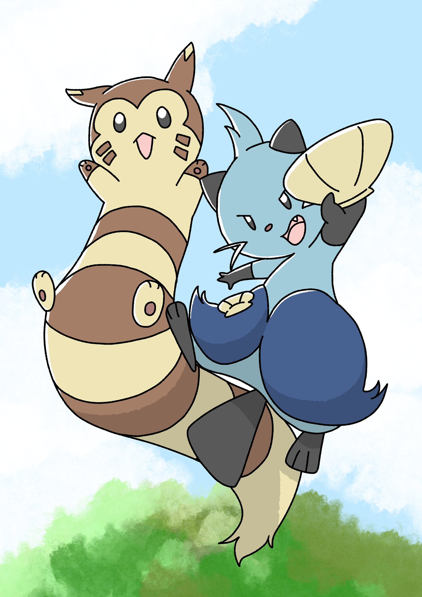 蛙亭 中野 ポケモン最高 推しはオオタチとフタチマル 描いた ちなみにドーブル中野の構成は こころのめ ぜったいれいど こおりのつぶて キノコのほうし タスキ です T Co 8hpxkscrwp Twitter