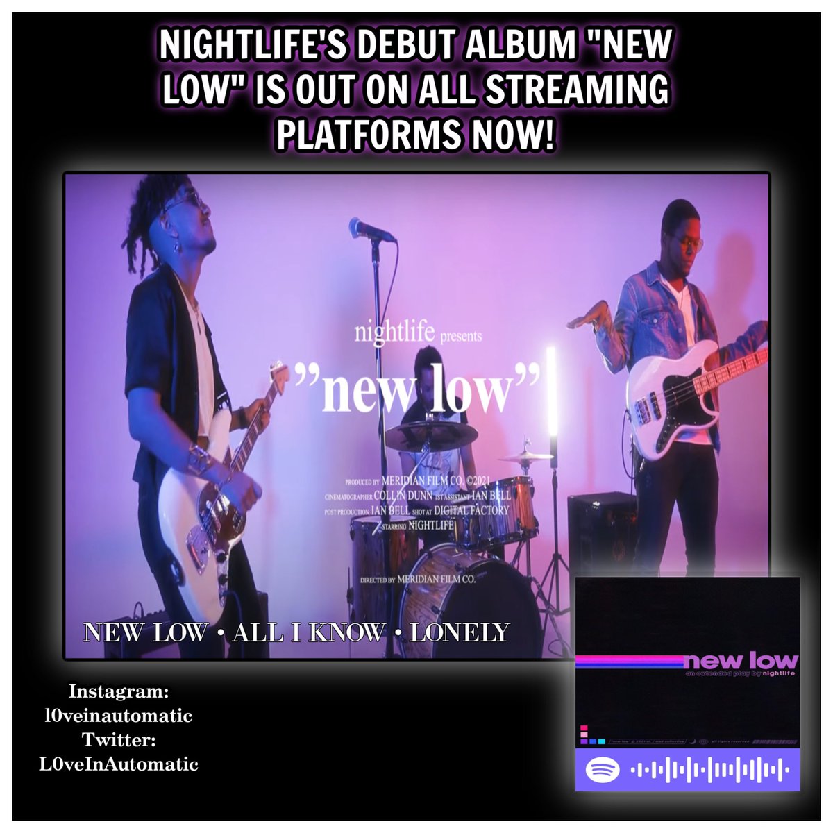 KayceeDoesArt's tweet photo. Promo and mock-up vinyl design for the band “nightlife” https://t.co/9yBBTqNH7z