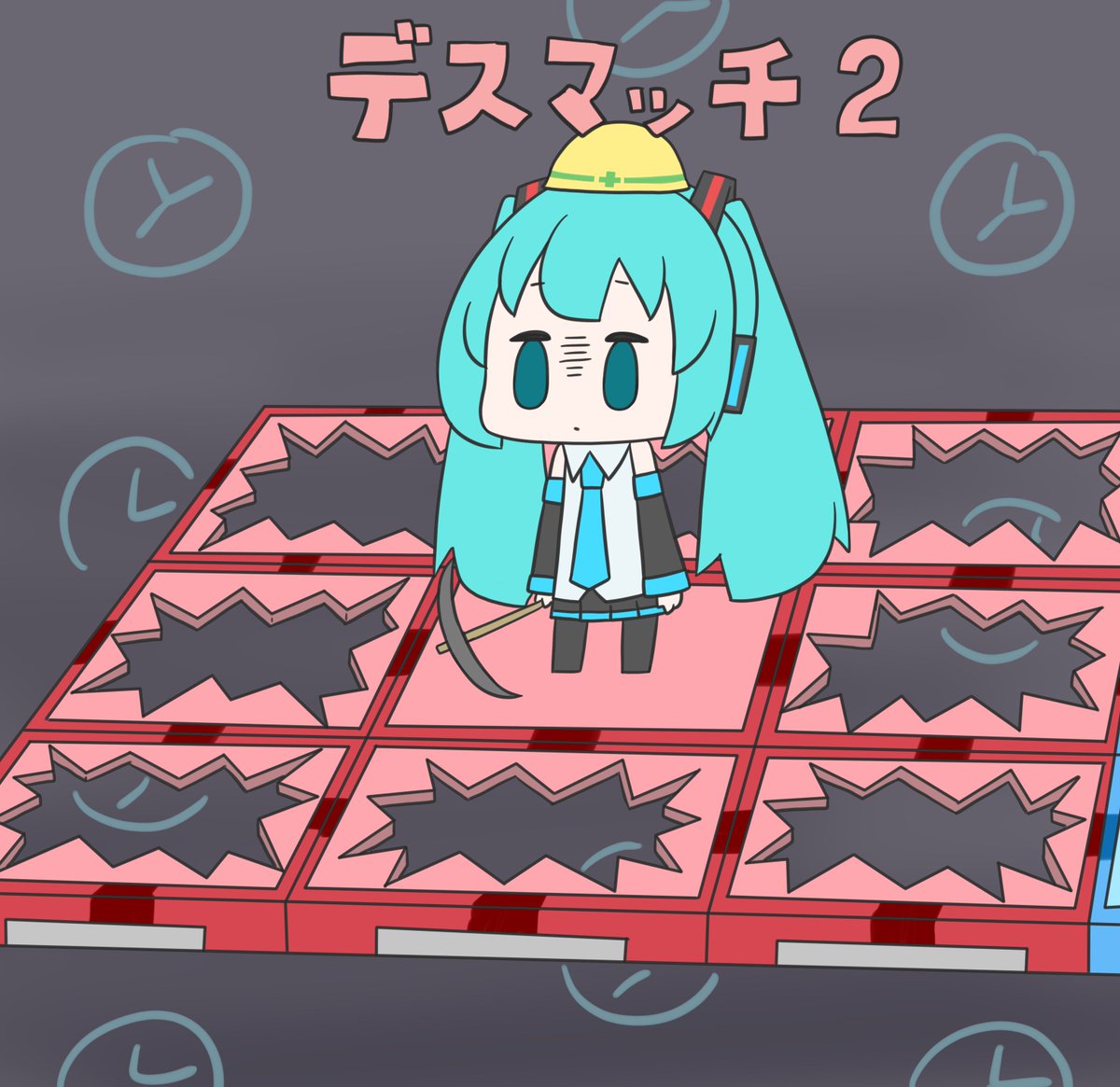 初音ミク 「今日も一日 」|はつねネガメのイラスト