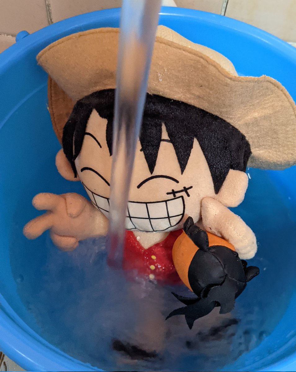 かず釣りplus あごめん 水に弱いんだったよね 洗濯ミスw 悪魔の実 ルフィ