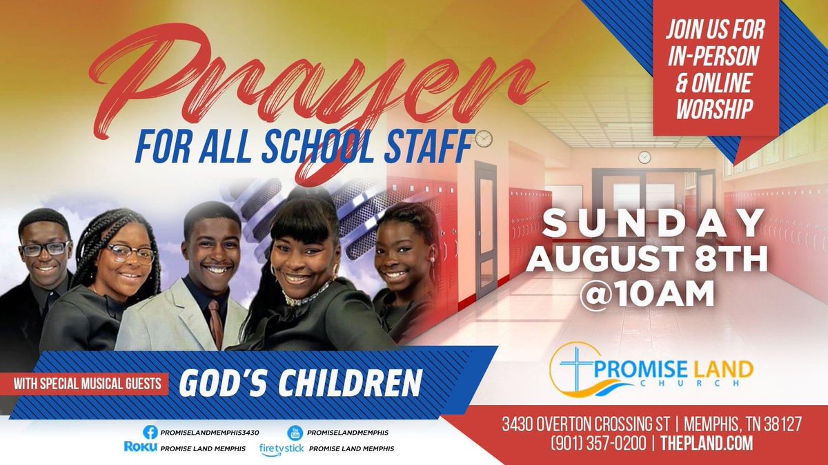 PromiseLand_Mem's tweet image. Join us @ 10am! 
#prayerforschoolstaff #musicalguest- GodsChildren