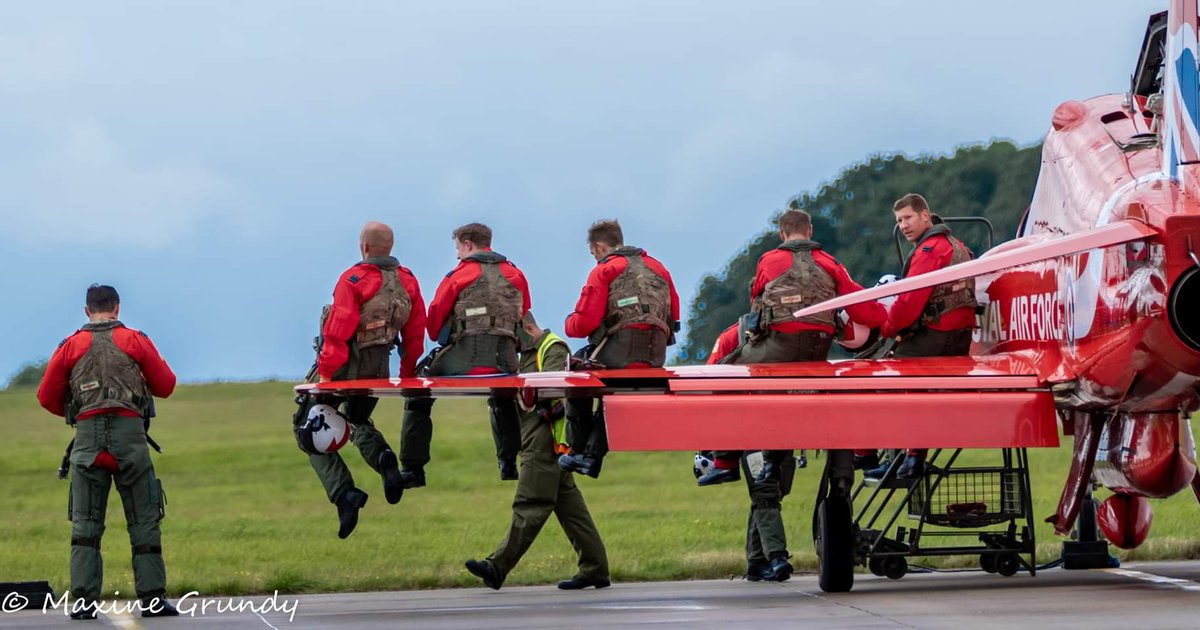 Just hanging around 
RAF Red Arrows