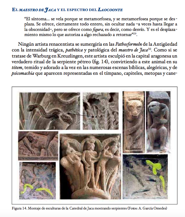fpradovlr's tweet photo. Estupendo hilo Waburgiano d @IsaMellen👏

Aprovecho la mención al Laoconte xra recordar l capitel "Laocontiano" d Jaca donde se manifiesta, como "síntoma", la agónica modalidad de Nachleben dl "maestro de Jaca"

"El maestro d Jaca y l espectro dl Laoconte"
https://t.co/mq6ENYkACs https://t.co/V4jziDo2qa