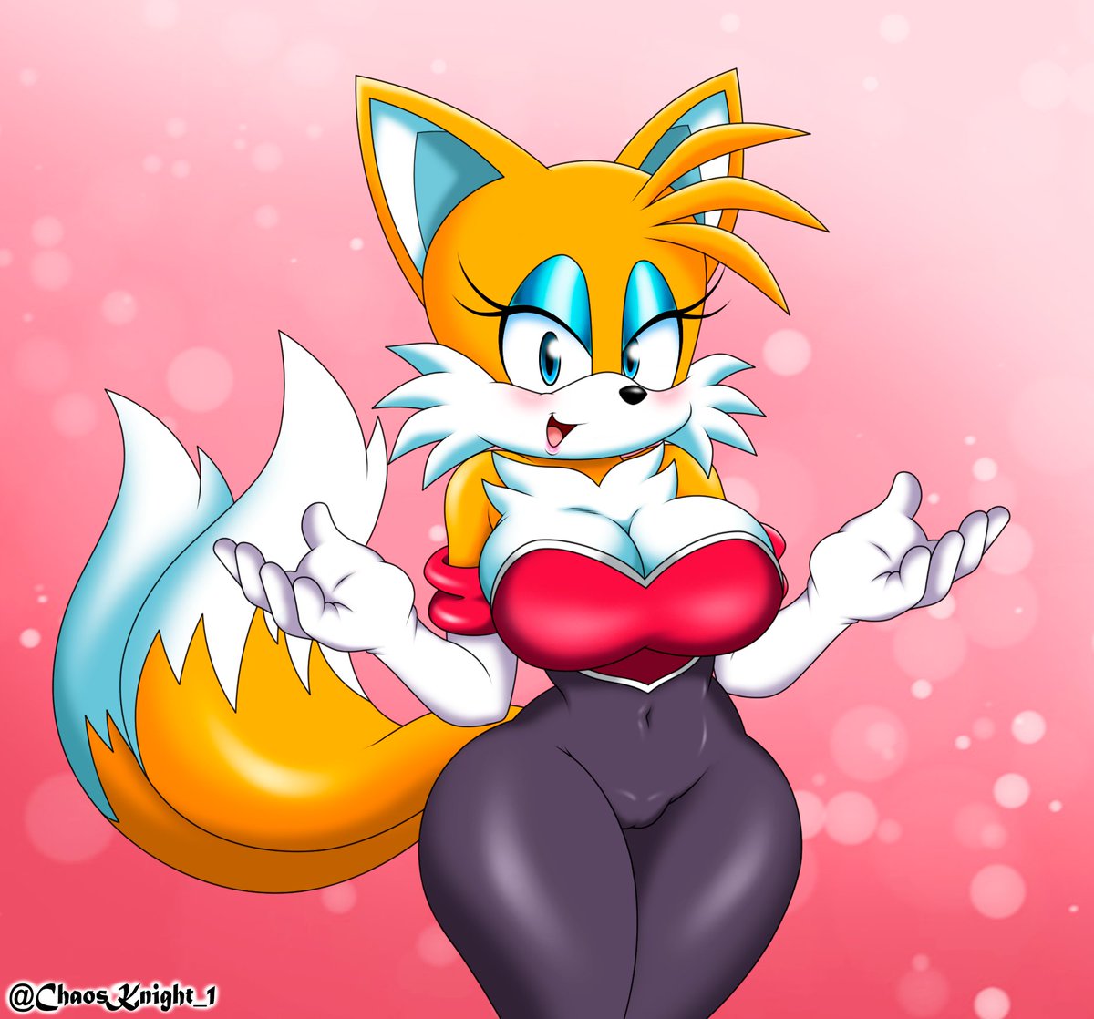 ChaosKnight_1's tweet photo. "Sorry Rouge, the suit it's yours but the fans know who it's the true Waifu ✌️😋💕" https://t.co/KW6xosm6FA