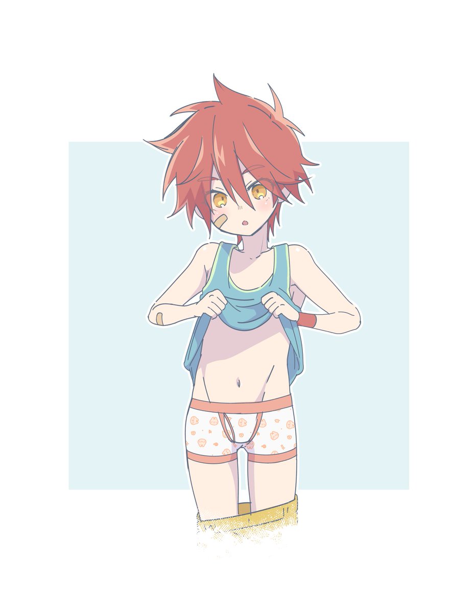 「タンクトップ…(※過去絵です) 」|🐸女々男🐸のイラスト
