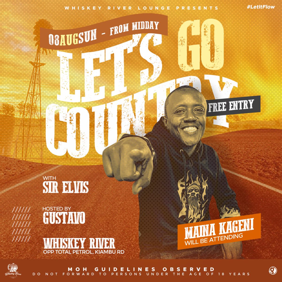 ItsMainaKageni's tweet photo. Wadau, let's meet up today from midday. After church, all roads lead to Whiskey River on Kiambu Road... we're going Country!! #LetsGoCountry #WhiskeyRiver #CountryMusic @WhiskeyRiverKe https://t.co/xIMacutHkt