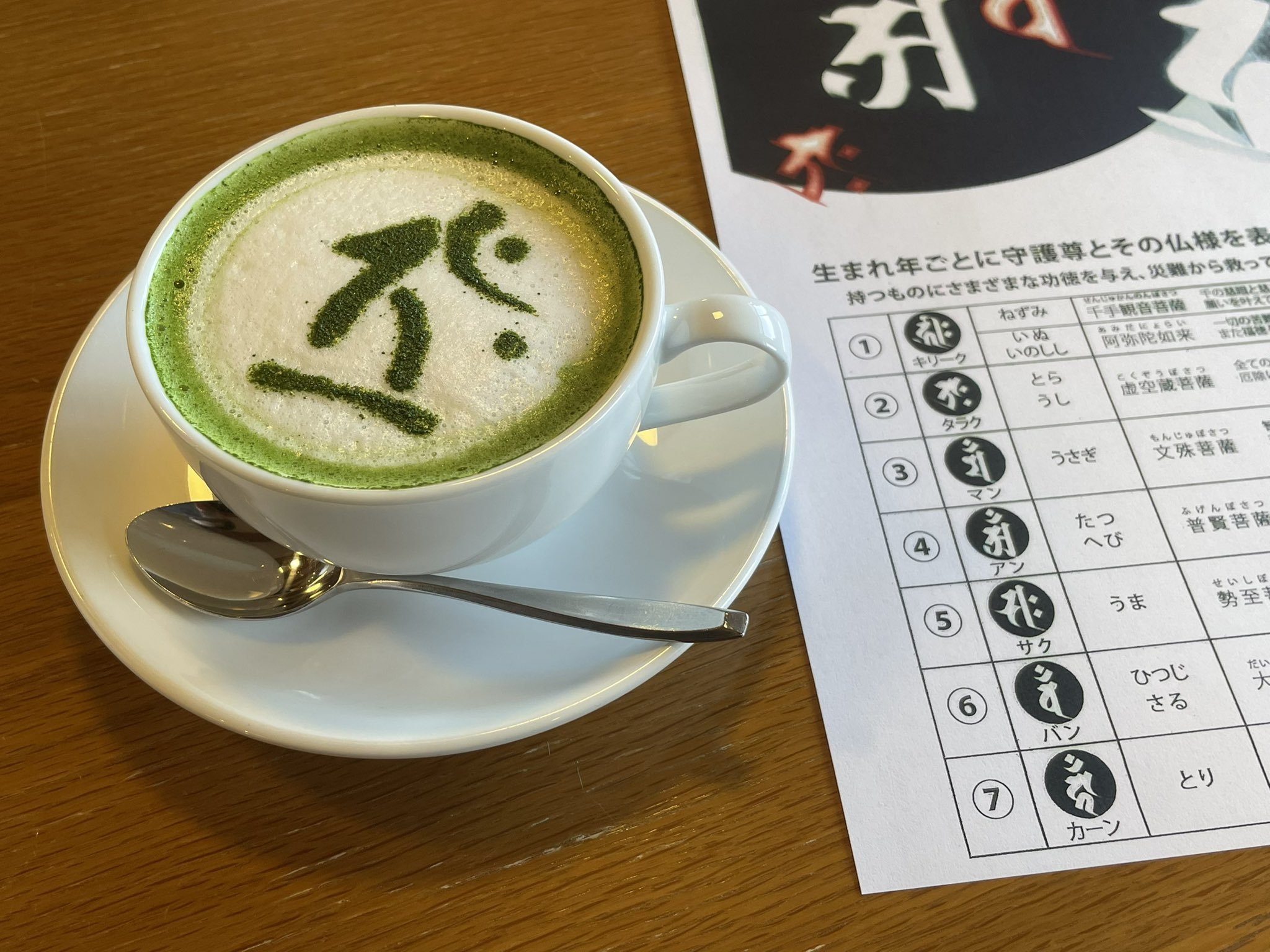 تويتر 熊本産かず على تويتر 梵字抹茶ラテらしいのですが なんだかピクトグラムみがすごい W T Co L0joqlr98y