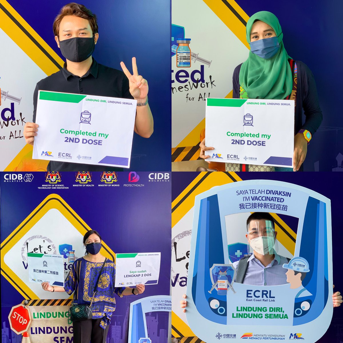 CCCECRL's tweet photo. The #CCCECRL team has completed both doses of the COVID-19 vaccine today! We would like to thank all the frontliners and agencies involved for helping us get vaccinated against the virus. Stay safe everyone! #kitajagakita🇲🇾 https://t.co/owffKdLauJ