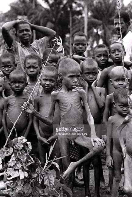 We will never forget the Genocide war of ( 1967 -- 1970 ). Lead by United Kingdom, Nigeria and other nations against the Biafra. Over 3 million Biafrans where starved to death. #UK_LET_BIAFRA_GO. #FreeBiafransNow