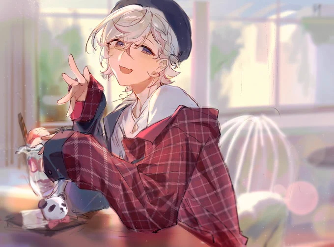 #アオペラ_FA
私服〜〜〜!!(どうしてもパンダを捨てたくない… 