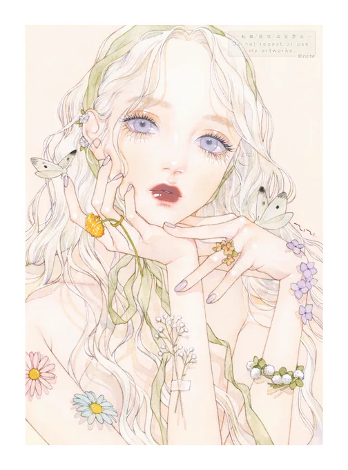 #アナログ作家フェス
 #アナログ作家フェス_水彩
企画参加させていただきます🌻
透明水彩で花と女性を描いています。 