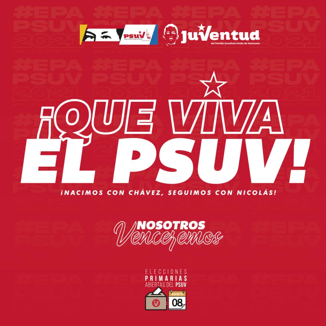 Círculo rojoELECCIONES PRIMARIAS ABIERTAS DEL PSUV
#EpaPSUV2021 
#bchchbolivar