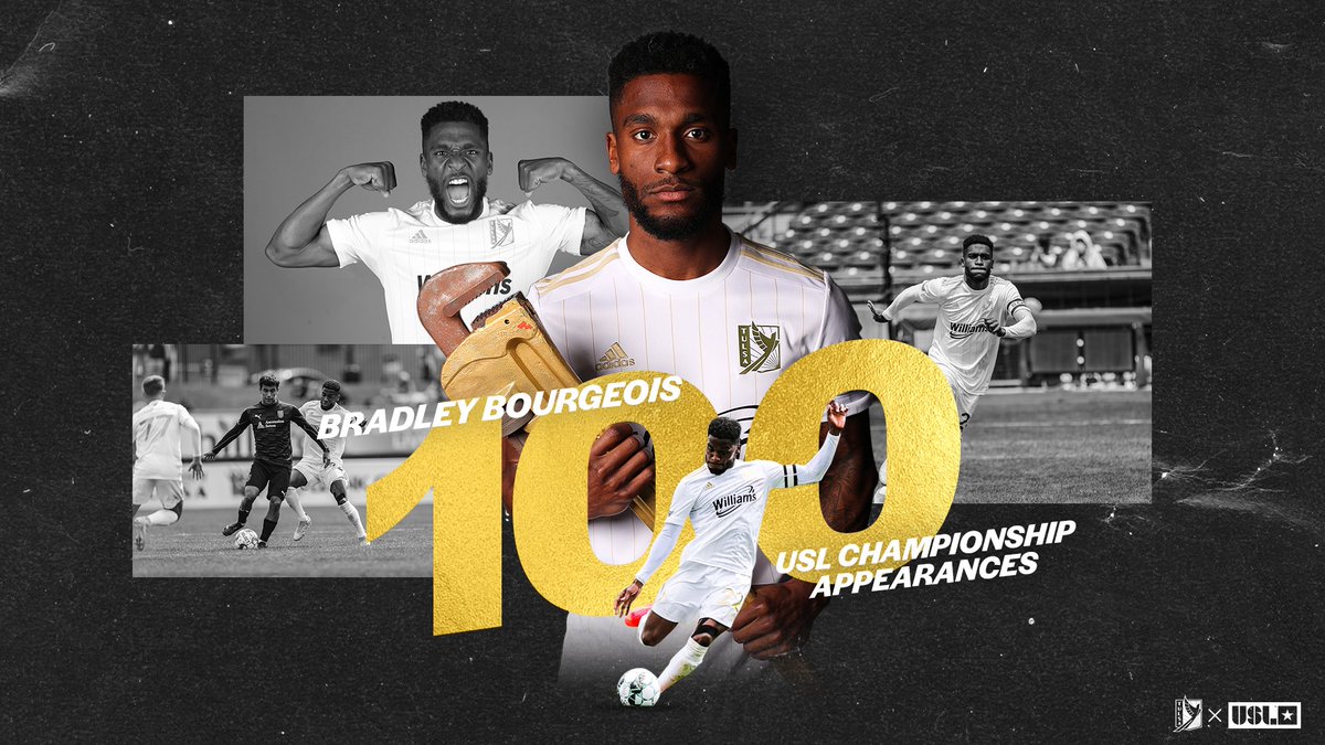 Congrats to Bradley Bourgeois for hitting 💯 !

Our captain played in his 100th career <a href="/USLChampionship/">USL Championship</a> regular season match tonight. 

Here's to 100 more! 🥂 

#ForTulsa | #RoadToGold