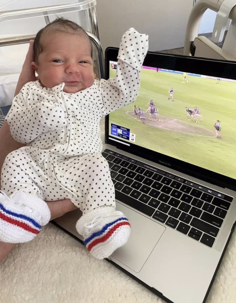 The Central District Football Club would like to congratulate Club Co- Captain Luke Habel <a href="/DarylDingo/">Luke Habel</a> and his wife Sarah Habel on the birth of their son, George Timothy Habel.

George immediately took to watching footy, checking out his Dad’s game on the <a href="/SANFL/">SANFL</a> #DigitalPass