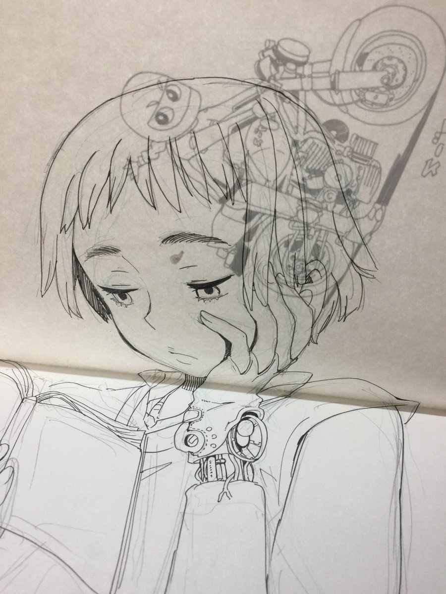 落書きロボ娘。
#磯本工房 
