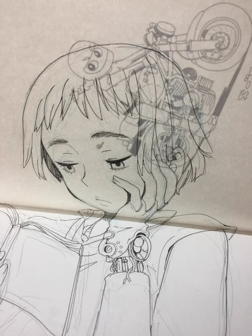 落書きロボ娘。
#磯本工房 