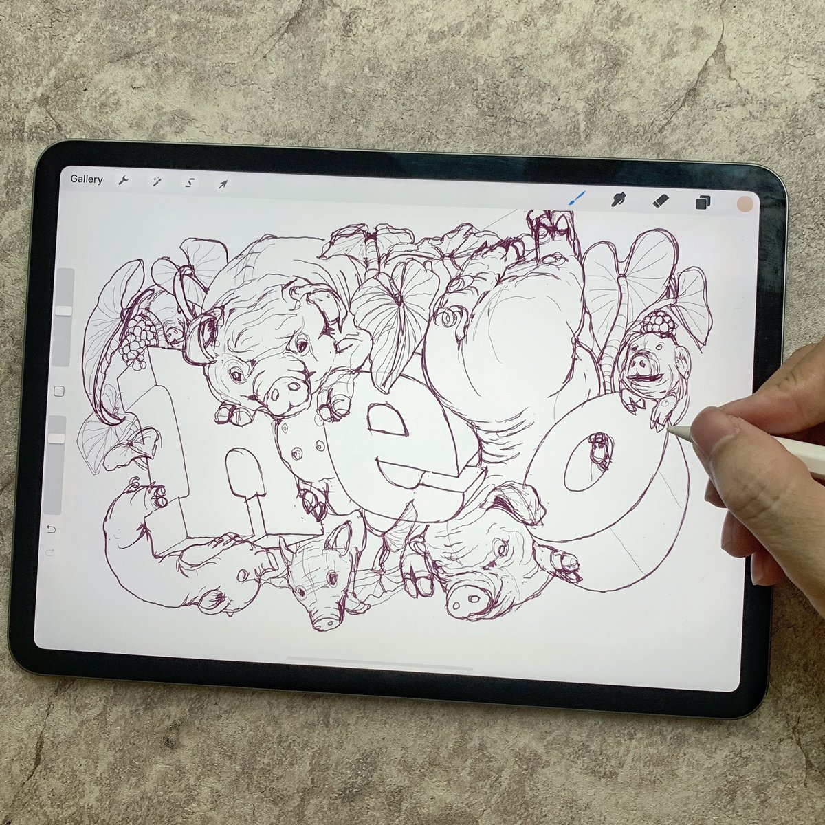 biksence's tweet photo. Heo ฤn rau rรกy ( lแปฃn ฤn rau rรกy ) . Pigs and araceae .
Vietnamese traditional art theme inspired by Donghoโs traditional art .
#biks #biksence #calligraphy #typography #handtype #handwriting #procreate #illustration #logo #ipadpro #digitalart #painting #art #artwork https://t.co/aL2JIKTwHS