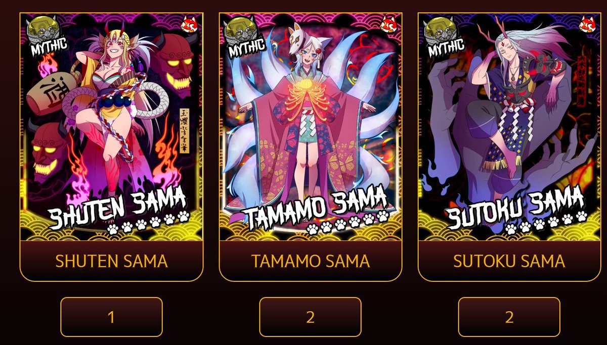 ChonkerFinance's tweet photo. 5 MYTHIC STILL UP FOR GRABS! OVER 150 SPINS! #NFTs #anime Each spin cost only 0.7 TAIYAKI! You can buy them on Uniswap or Quickswap. 🔥🥰 https://t.co/GVY9nxnfut