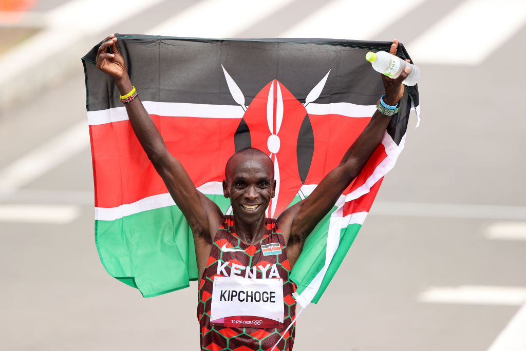 Chemoyai's tweet photo. Back-to-back golds!

Wrapping up the Tokyo Olympics in style! Congratulations Eliud Kipchoge for a second consecutive Olympic men's marathon win in a time of 2:08.38. https://t.co/bJbxS9FcbG