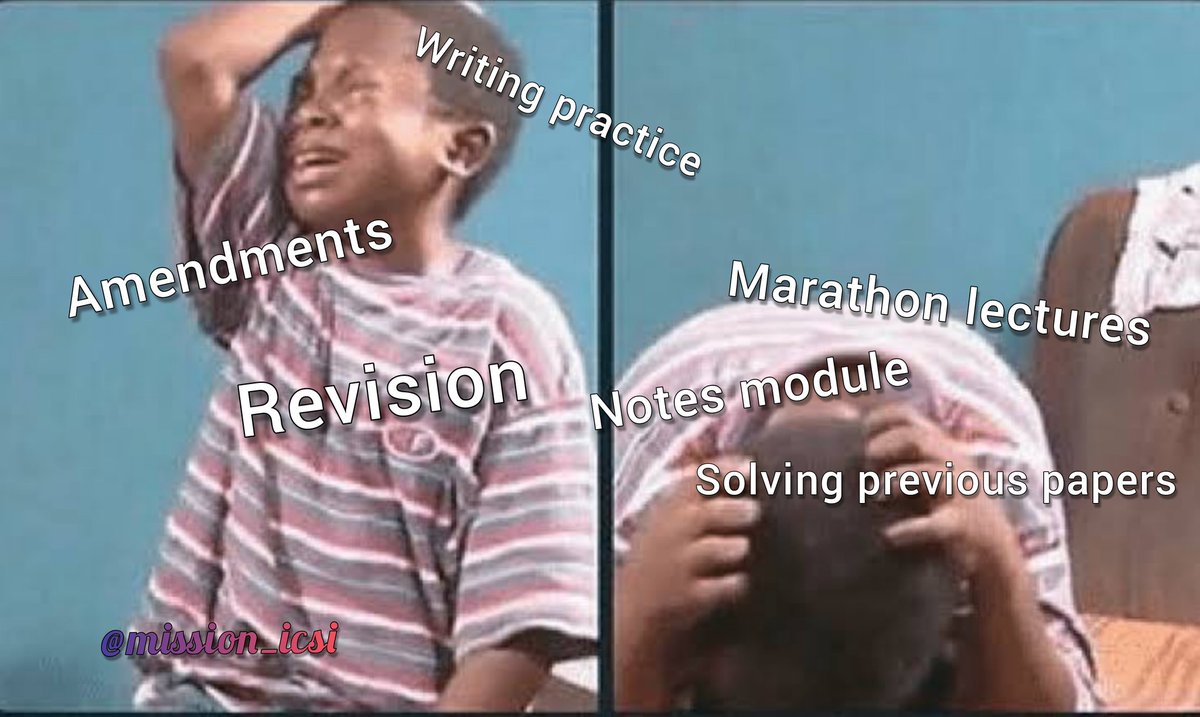 Decentb04484126's tweet photo. CS students right now  :
🥲🥲
#ICSI #CS #CSEXAM #Trending #amendments https://t.co/wnjkZrNWBU
