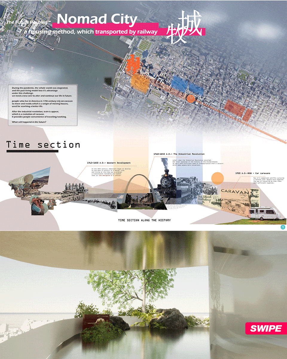 unixyzglobal's tweet photo. Shortlisted entry from New Dencities : Post pandemic township design competition
.
Nomad City 游牧城市 by 建 陳 
.
Explore the full project on: https://t.co/DyD0V0yg7q
.
#uni #unixyz #newdencities #postpandemic #townshipdesign #urbandesign #architecturecompetition https://t.co/jo5n6vl7qb
