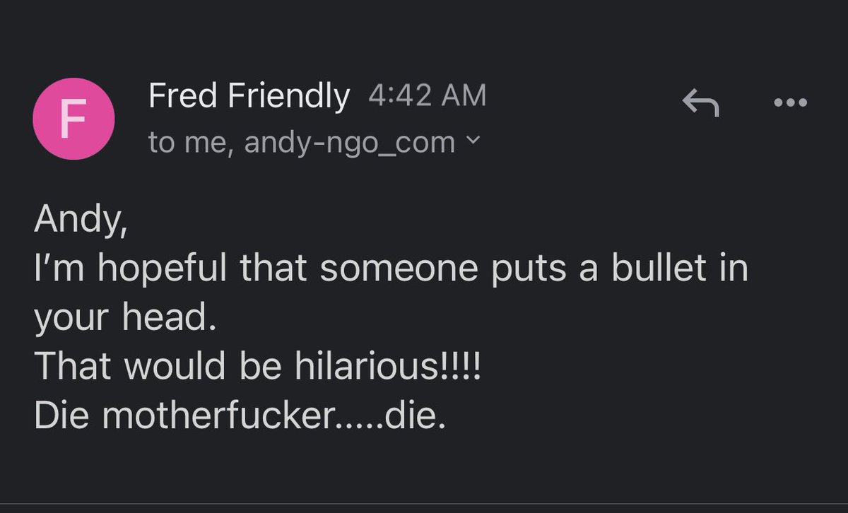 I often get messages like this after I report on antifa.