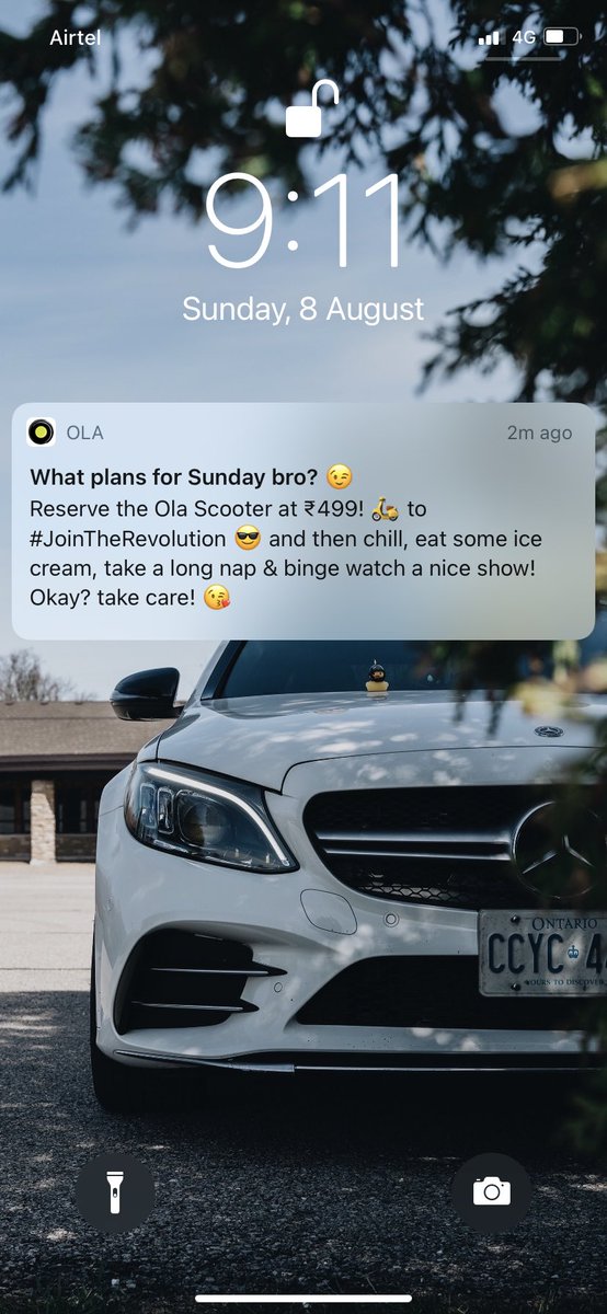 thechionophile's tweet photo. I am on ecstasy today! 

After @zomato, now @Olacabs started worrying about me.

Kahan jaunga mai itni khushi leke 🙈😬😇 https://t.co/4naLpSamx7