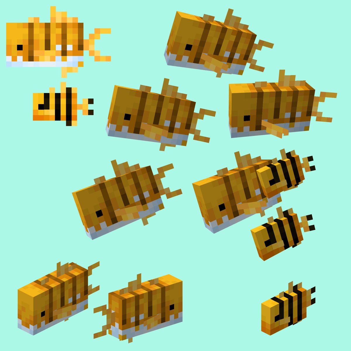 OmayPaty's tweet image. Golden trevally!!
yellow fishes
#blockbench #minecraft #pixelrt