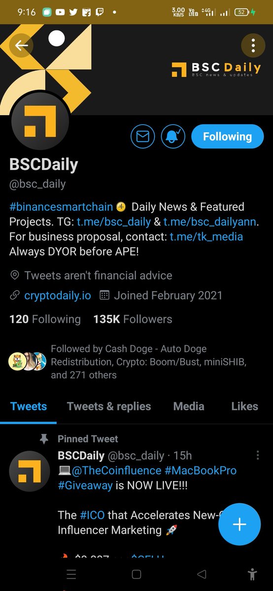 SujithDifferent's tweet photo. @bsc_daily @arenaswap Following @arenaswap & @bsc_daily
Done Like, Retweet and Notification On.
Joined in Telegram Groups and My Telegram ID : sujithdifferent
Tagging @Chandansahoo378 @Sheetukankariy1
#ArenaSwap $ARENA $PYRAM #NFT #BSCDaily https://t.co/L0QnPUgHvO