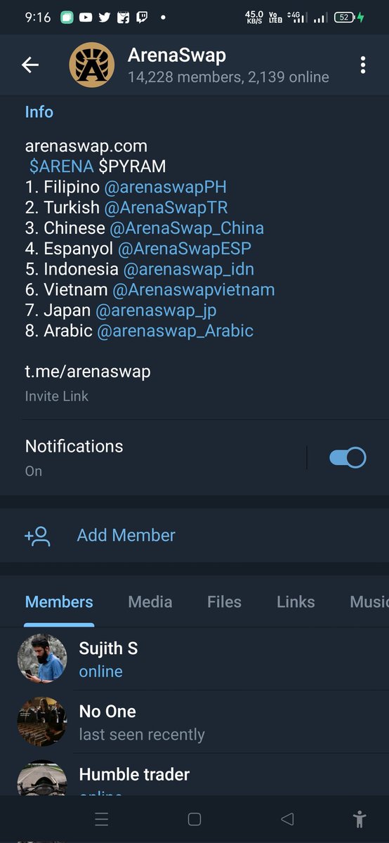 SujithDifferent's tweet photo. @bsc_daily @arenaswap Following @arenaswap & @bsc_daily
Done Like, Retweet and Notification On.
Joined in Telegram Groups and My Telegram ID : sujithdifferent
Tagging @Chandansahoo378 @Sheetukankariy1
#ArenaSwap $ARENA $PYRAM #NFT #BSCDaily https://t.co/L0QnPUgHvO