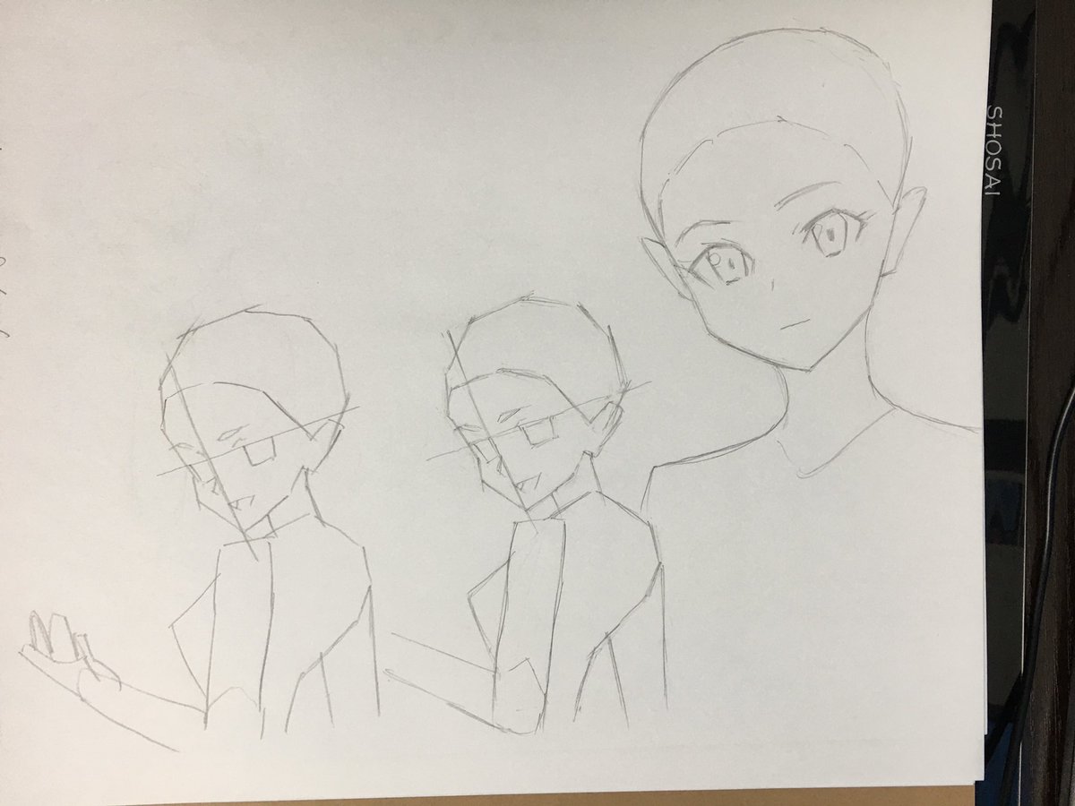 素体模写。 