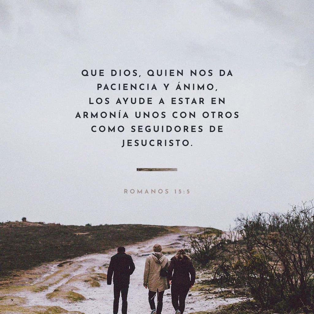 sergiobh55's tweet photo. Pero el Dios de la paciencia y de la consolación os dé entre vosotros un mismo sentir según Cristo Jesús,
Romanos 15:5 RVR1960

https://t.co/c7tRSKFFMu https://t.co/GWhhHzXd6F